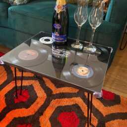 Handmade Vinyl Record Table Bespoke Music Lover Gift - 35cm X 44cm - thumbnail 2