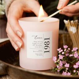 40Th Birthday Gift For Friend - Scented Personalised Candle - thumbnail 1