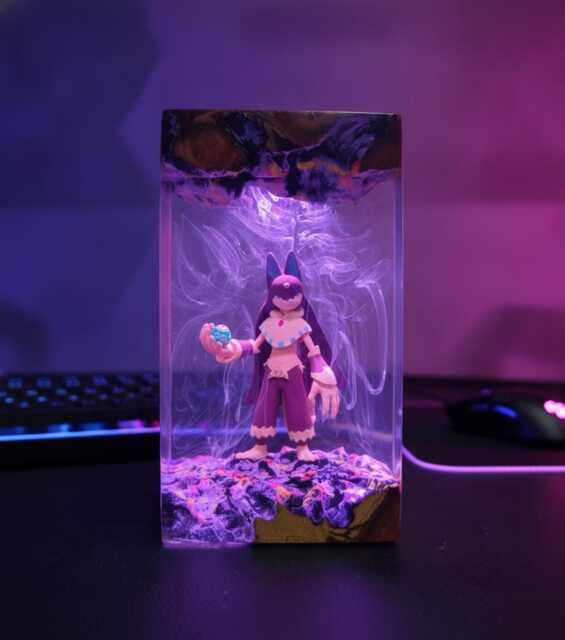Anubis From Palworld Resin Lamp, Epoxy Night Light, Halloween Decor, Birthday Gift For Her - image 1