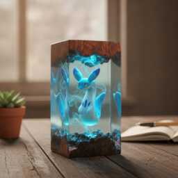 Anubis From Palworld Resin Lamp, Epoxy Night Light, Halloween Decor, Birthday Gift For Her - thumbnail 4