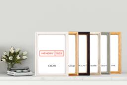 Elegant Watercolour Picture Frame, Gold Silver Walnut Oak Cream - thumbnail 1