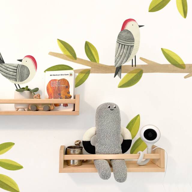 Woodpecker - Fabric Wall Decal Feather Mej - image 1