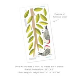Woodpecker - Fabric Wall Decal Feather Mej - thumbnail 4