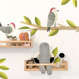 Woodpecker - Fabric Wall Decal Feather Mej - thumbnail 1