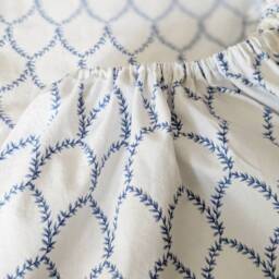 Rifle Paper Co. Crib Sheet Blue White Trellis Floral Baby Bedding Fitted Elastic Soft Cotton Sheets - thumbnail 3