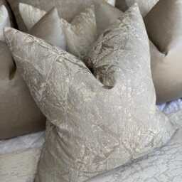 Gisele Taupe Cushion Cover, Timeless Luxury Pillow Cover For Bed Sofa Armchair, Designer Throw Taupe Decor Bedroom Livingroom - thumbnail 2