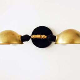 Double Industrial Wall Light Brass Shade Sconce Gold Black Lighting Adjustable Lamp Bathroom Restaurant Lights Store - thumbnail 2