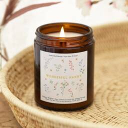 Personalised Nanny Candle - Floral Design, Mother's Day Gift - thumbnail 1