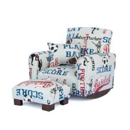 Personalized Child's Upholstered Rocking Chair/Chair - Sports - thumbnail 2