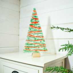 xl Glass Christmas Tree Red Green 32cm - 12 1/2 - thumbnail 4
