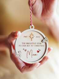 Unique Personalised Memorial Bauble For Christmas - in Loving Memory Family & Friends Sympathy Gift Festive Remembrance Decoration - thumbnail 1