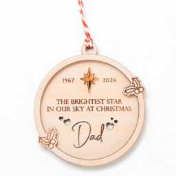 Unique Personalised Memorial Bauble For Christmas - in Loving Memory Family & Friends Sympathy Gift Festive Remembrance Decoration - thumbnail 2