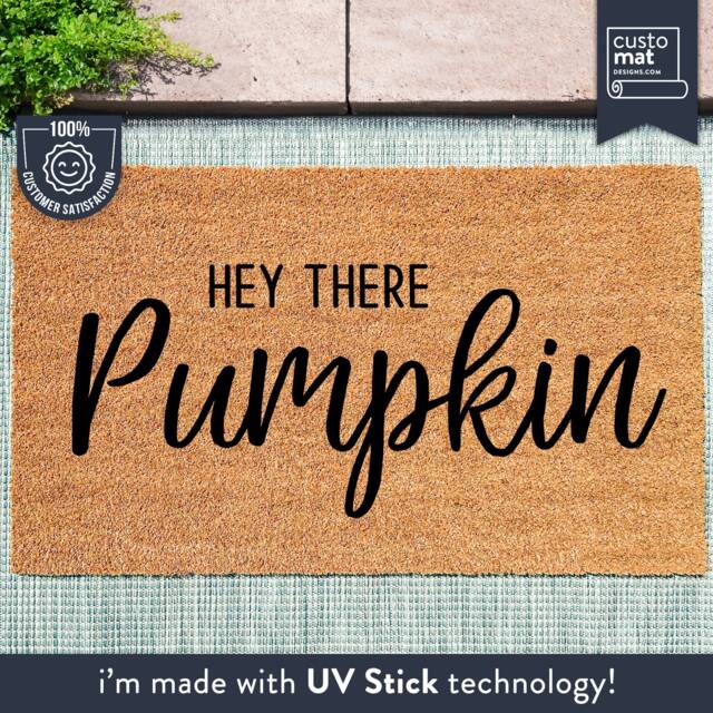 Hey There Pumpkin - Seasonal Welcome Doormat Autumn Mat Fall Decor Home Housewarming Gift Halloween - image 1