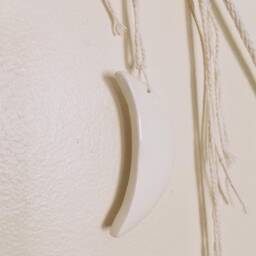 Handmade Porcelain Moon Phase Wall Hanging - Minimalist Boho Decor - thumbnail 2