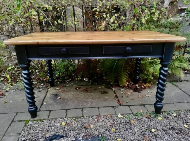Painted To Order Vintage Dining Tables Painted Legs & Refurbished Top - Please Contact Me With Postcode For A Shipping Quote - image 1