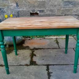 Painted To Order Vintage Dining Tables Painted Legs & Refurbished Top - Please Contact Me With Postcode For A Shipping Quote - thumbnail 2