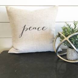 Peace Pillow Cover, 18 X Christmas Pillow, Holiday Decor, Farmhouse Gift - thumbnail 2