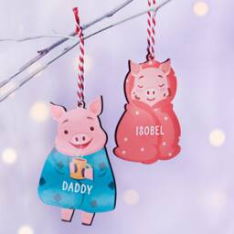 Personalised Pigs in Blankets Family Christmas Decorations - thumbnail 3