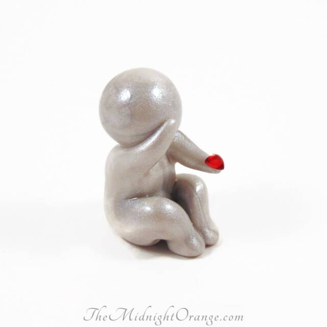 Sandplay Miniature Figurine - Hand Sculpted Emotions Figurine By The Midnight Orange Made To Order - image 1