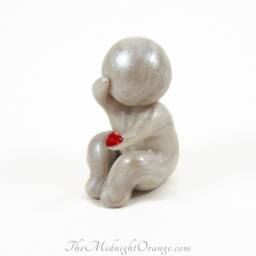 Sandplay Miniature Figurine - Hand Sculpted Emotions Figurine By The Midnight Orange Made To Order - thumbnail 3