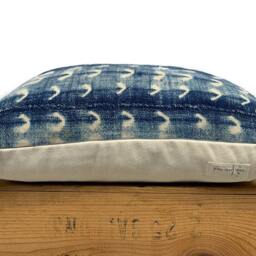 Authentic African Mudcloth Pillow Cover, Black & Cream, Boho Decor - thumbnail 4