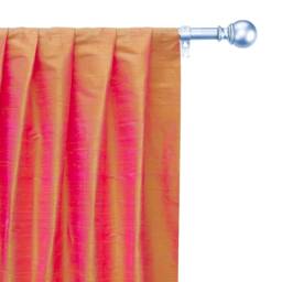 Gold & Pink 100% Pure Silk Dupioni Curtain Panels - Rod Pocket, Grommet, Box Pleat, Three Pinch Tab Top & Plain Ring Top - thumbnail 1