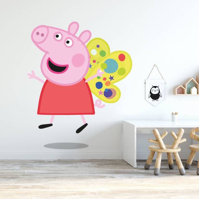 Peppa Pig Wall Sticker - Butterfly Wings Decal Kids Art - image 1