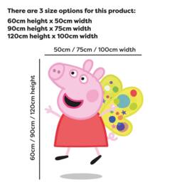 Peppa Pig Wall Sticker - Butterfly Wings Decal Kids Art - thumbnail 3