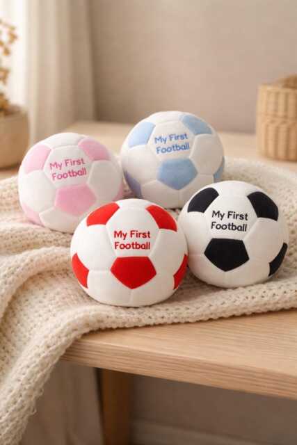 My First Football Baby Rattle Soft Sensory Toy, Newborn Gift - image 1