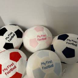 My First Football Baby Rattle Soft Sensory Toy, Newborn Gift - thumbnail 2