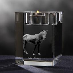 Giara Horse - Crystal Candlestick With Horse, Souvenir, Decoration, Limited Edition, Collection - thumbnail 2