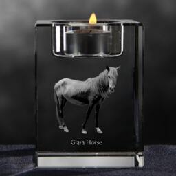 Giara Horse - Crystal Candlestick With Horse, Souvenir, Decoration, Limited Edition, Collection - thumbnail 3