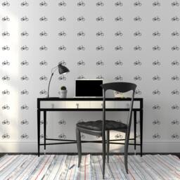 Bicycle Wall Decal Pattern - Vinyl Bike Stickers For Kids Room - thumbnail 1