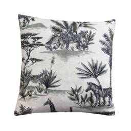 Safari Animal Print Pillow Cover Handmade Linen Throw Cushion - 24 - thumbnail 3