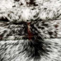 Black & White Cowhide Rug Natural Hair-On Leather - 42x46 Inches - thumbnail 3