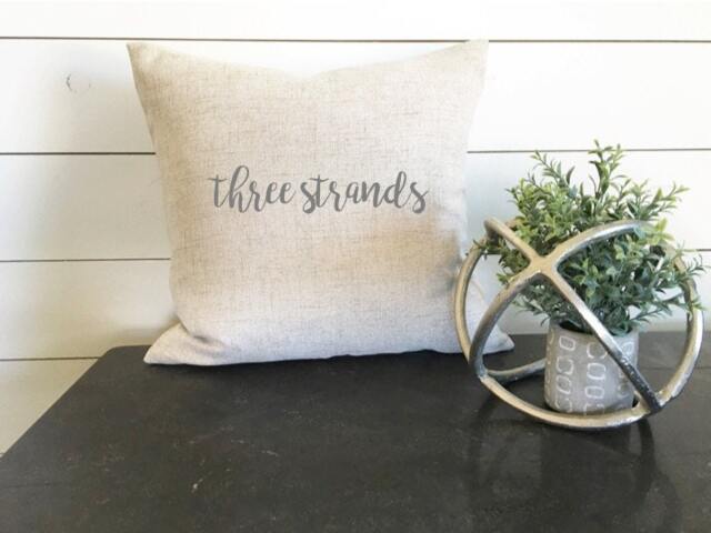 Three Strands Pillow, Pillwo Cover, 18 X Wedding Gift, Decor, Pillow