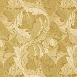 William Morris, Acanthus, Clarke & Clarke, Arts Crafts, Gold, Jacquard Woven Cotton Mix Cushion Cover, Throw Pillow Home Decor - thumbnail 2