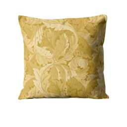William Morris, Acanthus, Clarke & Clarke, Arts Crafts, Gold, Jacquard Woven Cotton Mix Cushion Cover, Throw Pillow Home Decor