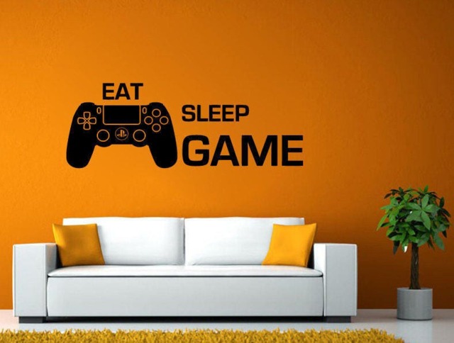 Video Game Controller Joystick Gamer Gaming We Love Let's Play Tv Wall Or Window Sticker Decal Vinyl Fathead Mural Decor L2043 - image 1