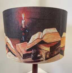 Old Books Lamp Shade Shabby Chic Victorian , Dark Academia - thumbnail 1