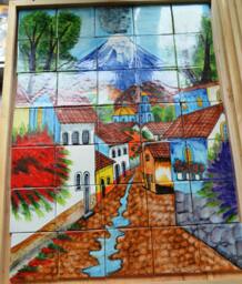 35 Pieces Mexican Tile Wall Mural - thumbnail 1