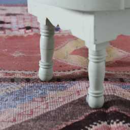 Vintage Moroccan Runner Rug Handwoven Berber Wool, Rust & Yellow, 7.4x3.7 Ft - thumbnail 3