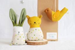 Gift For New Mom, Stuffed Fabric Animal Baby Toys Set
