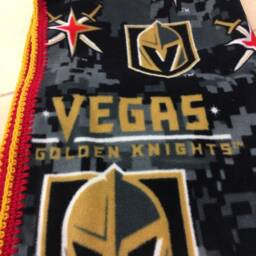 Las Vegas Knights Fleece Blanket Crochet Border - thumbnail 4