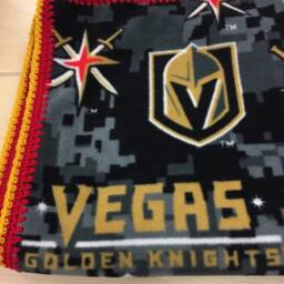 Las Vegas Knights Fleece Blanket Crochet Border - thumbnail 3