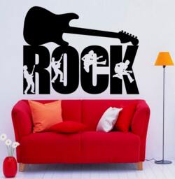 Rock Music Wall Vinyl Decal Treble Clef Notes Sticker Interior Art Murals Home Removable Decor - 7Mu6 - thumbnail 1