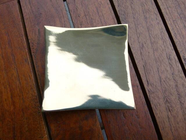 Gold-Polished Candle Plate For Candles Up To 7 cm - image 1