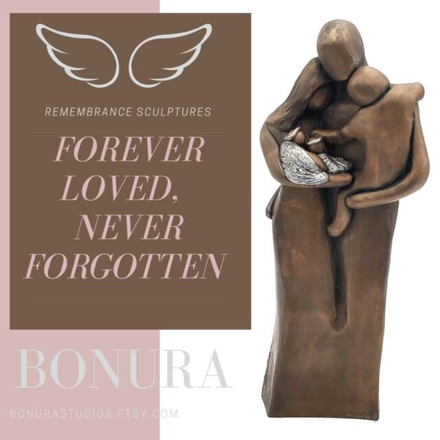 Custom Remembrance Sculpture, Angel Babies, Rainbow Baby - image 1
