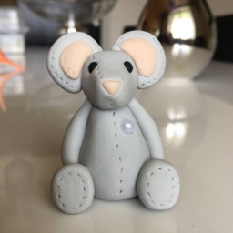 Dolpin Grey Mouse With Pearl Heart - thumbnail 3