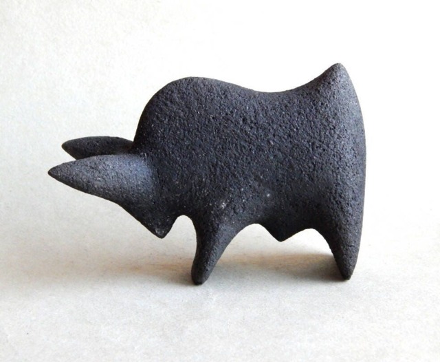 Ceramic Sculpture - The Bull, Gift For Him , Anniversary Animal Figurines From Clay - image 1